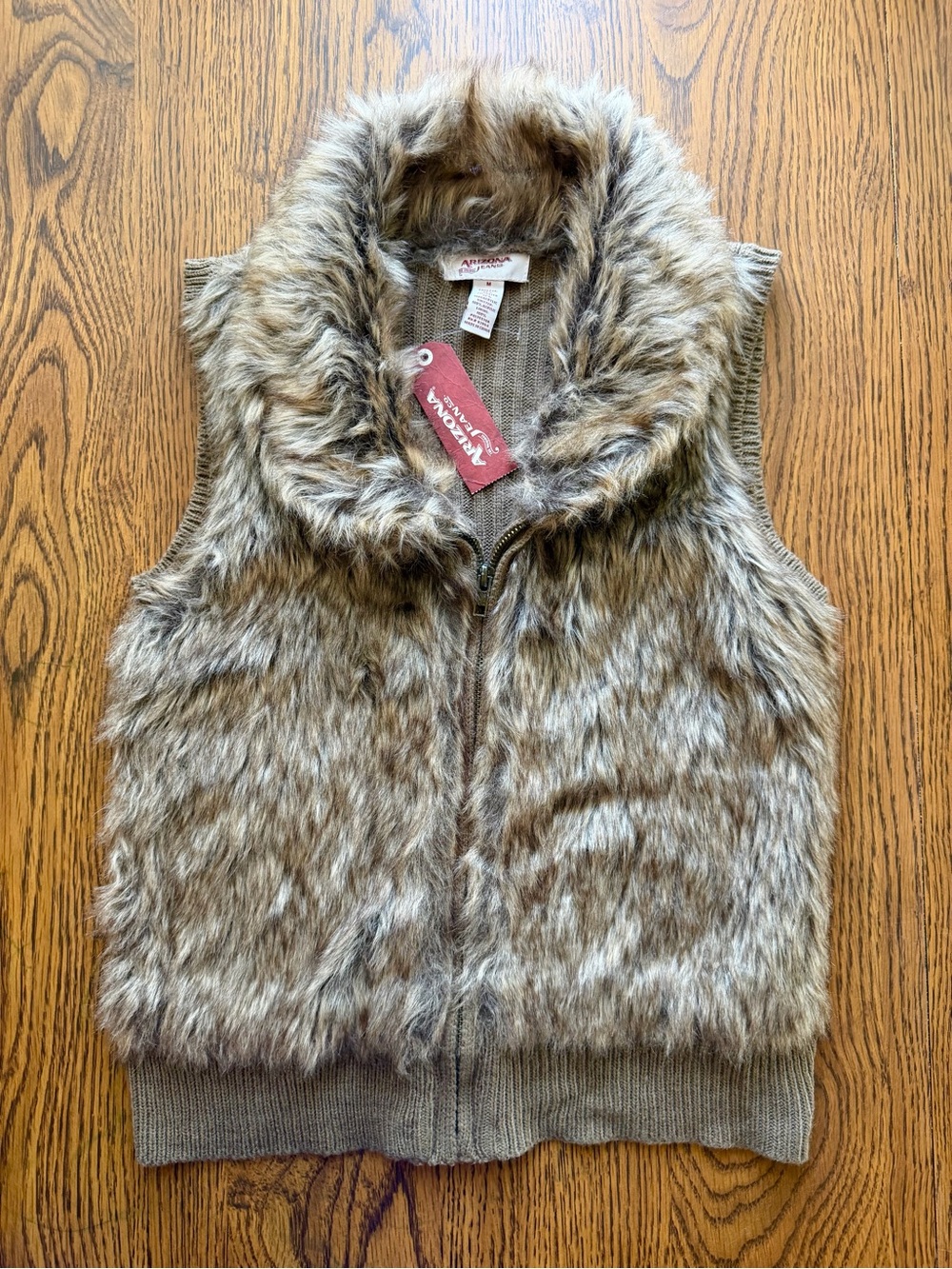 Arizona Jean Company Faux Fur Vest in Taupe